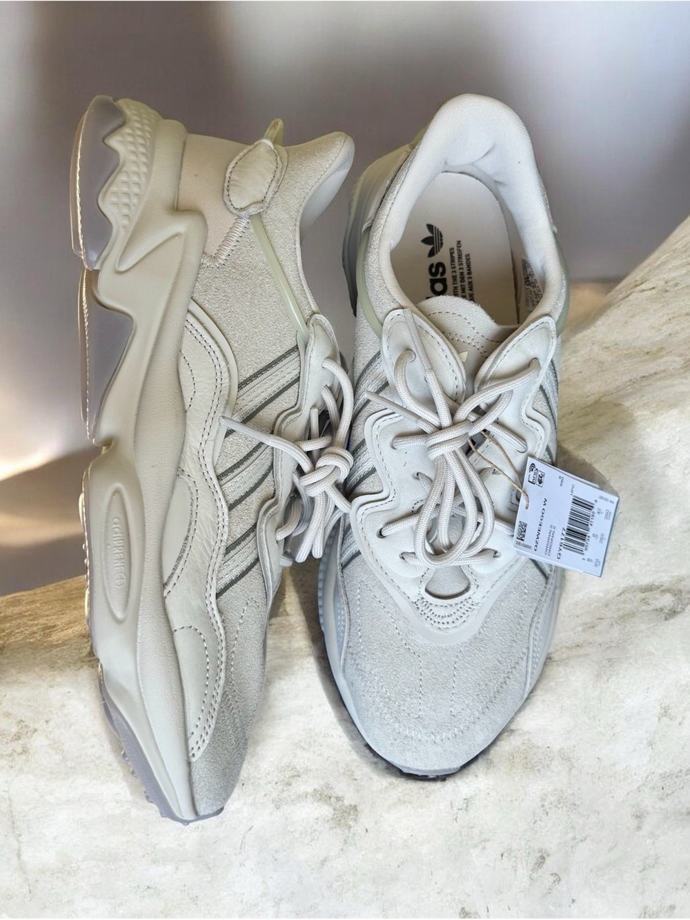 adidas Chunky Cream/Tan OZWEEGO-Inspired Sneakers